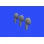 P-51D rear view mirrors for Airfix, 1/48 - Eduard Accessories 648359