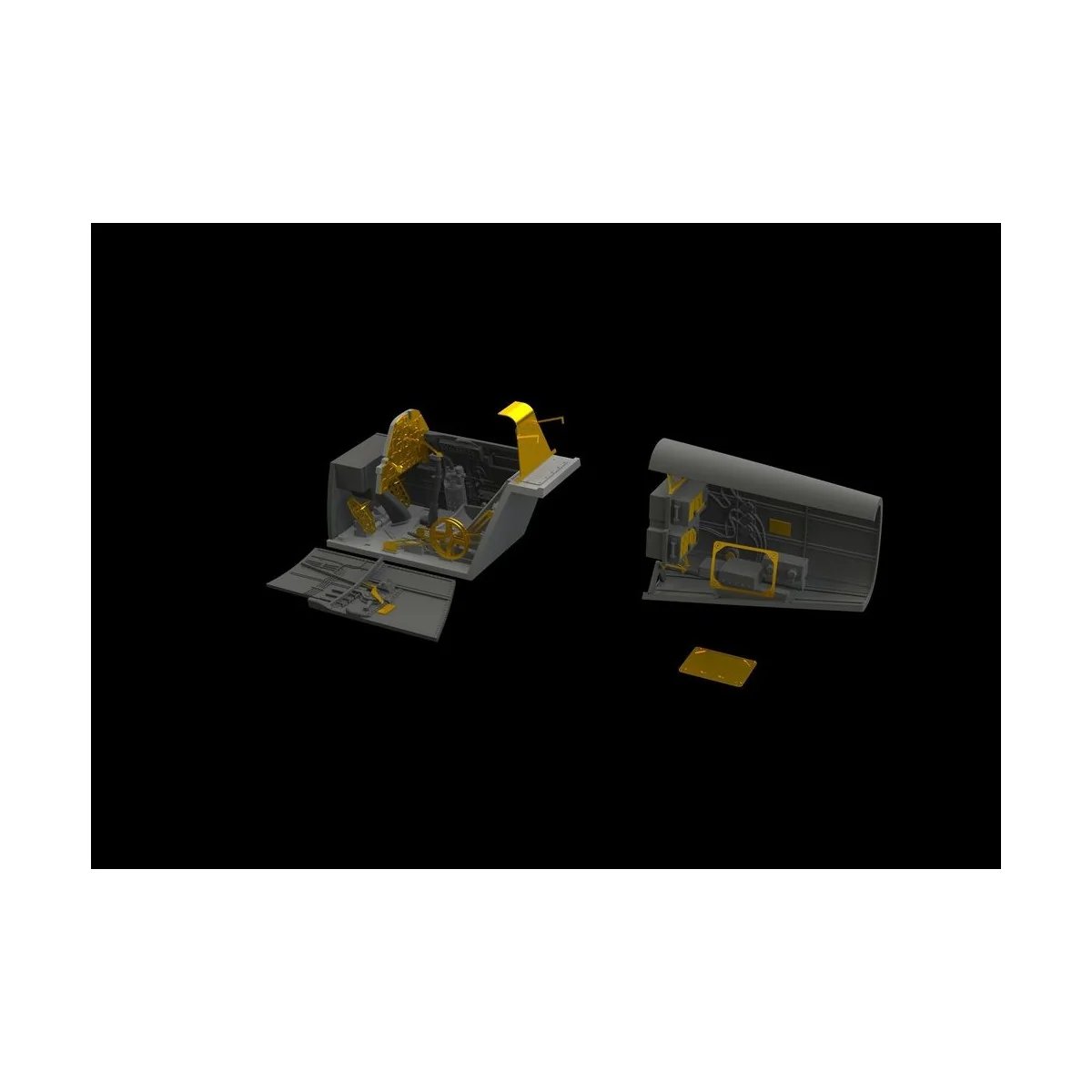Bf 109E cockpit & radio compartment f.Ed, 1/48 - Eduard Accessories...