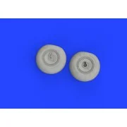 Me 410 wheels 1/72 AIRFIX, 1/72 - Eduard Accessories 672354