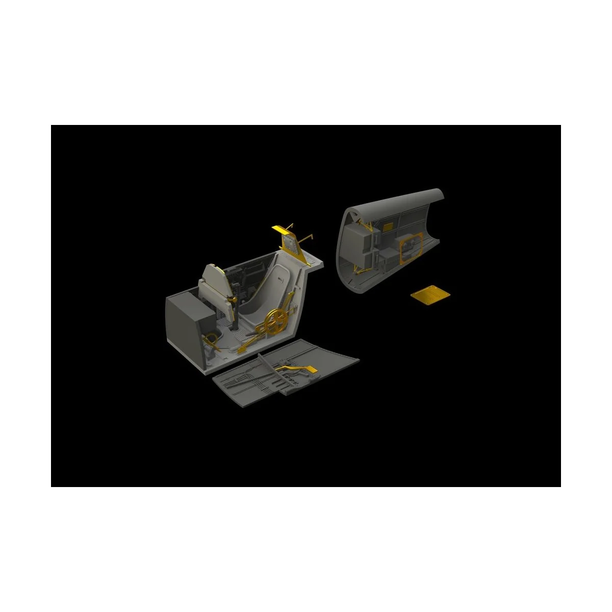 Bf 109E cockpit & radio compartment f.Ed, 1/48 - Eduard Accessories...