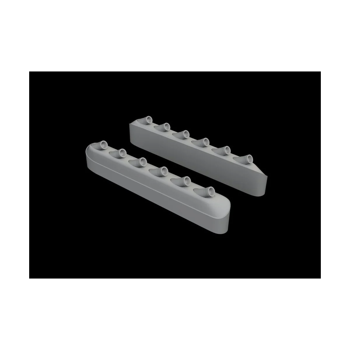 P-51D exhaust stacks w/ fairing for Eduard, 1/48 - Eduard Accessori...