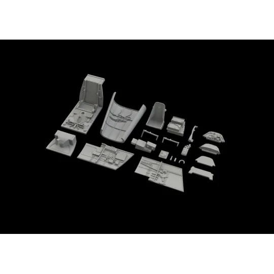 Bf 109E cockpit & radio compartment f.Ed, 1/48 - Eduard Accessories...