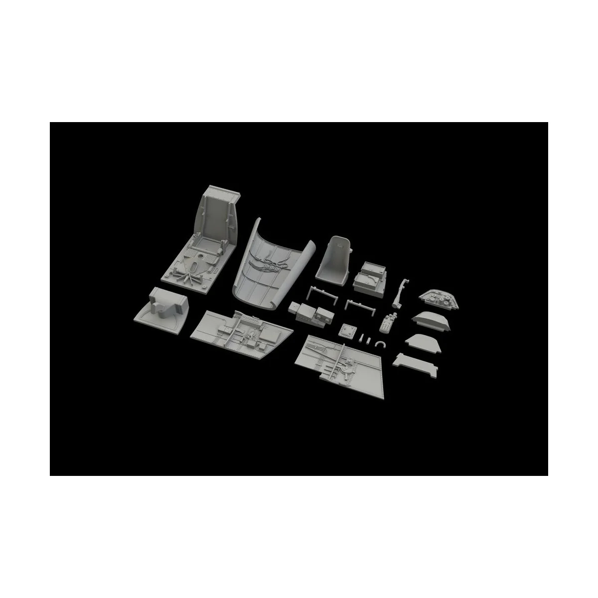 Bf 109E cockpit & radio compartment f.Ed, 1/48 - Eduard Accessories...