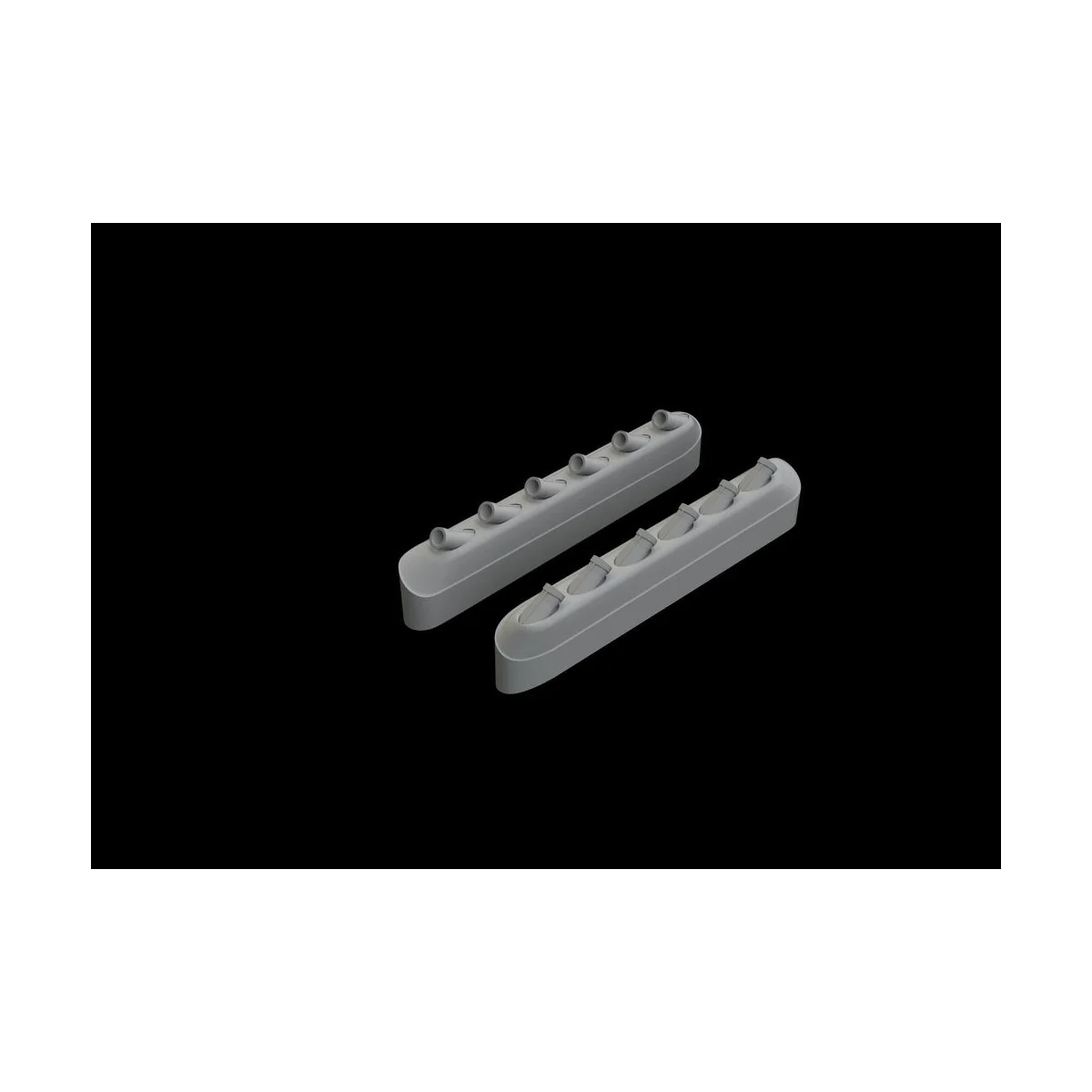 P-51D exhaust stacks w/ fairing for Eduard, 1/48 - Eduard Accessori...