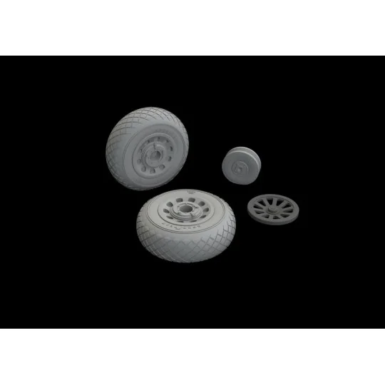 P-51D wheels diamond tread for Eduard, 1/48 - Eduard Accessories 64...