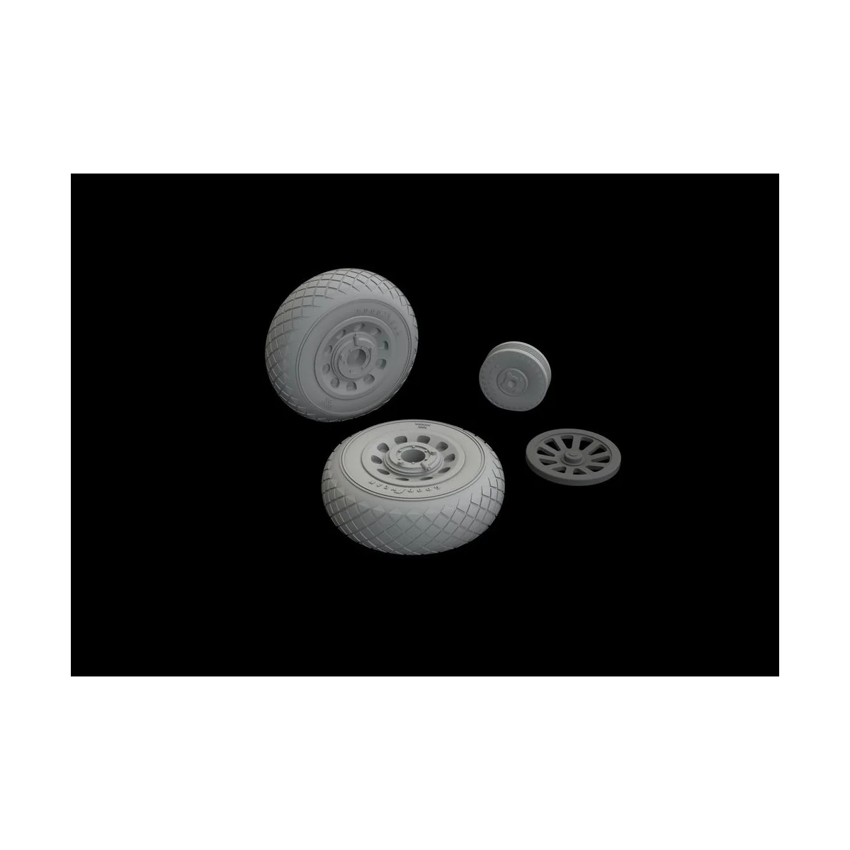 P-51D wheels diamond tread for Eduard, 1/48 - Eduard Accessories 64...