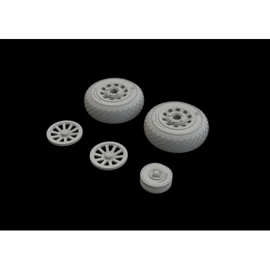 P-51D wheels diamond tread for Eduard, 1/48 - Eduard Accessories 64...