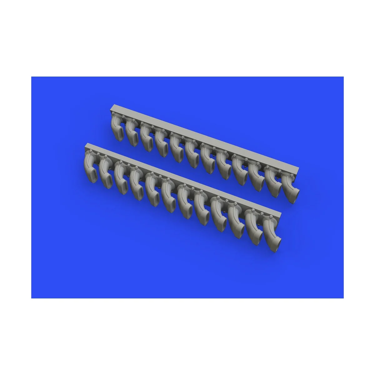 P-400 exhaust stacks f. Eduard, 1/48 - Eduard Accessories 648508