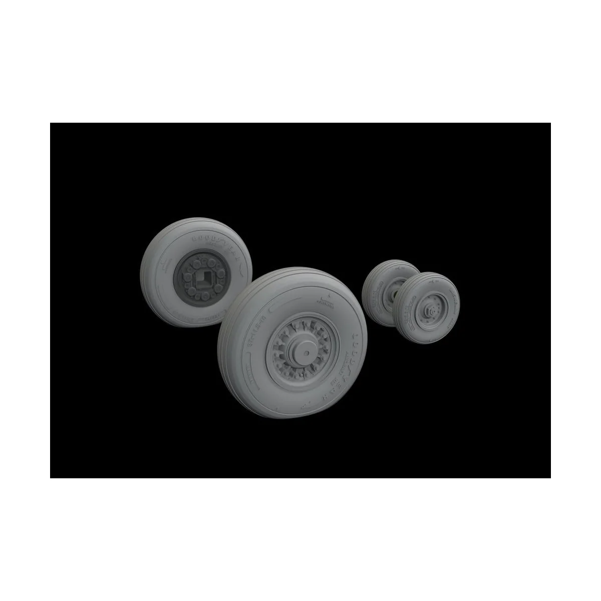 F-14D wheels for AMK, 1/48 - Eduard Accessories 648530