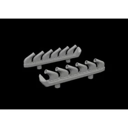 P-51D exhaust stacks PRINT - Eduard Accessories 672358