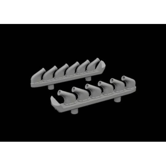 P-51D exhaust stacks PRINT, 1/72 - Eduard Accessories 672358