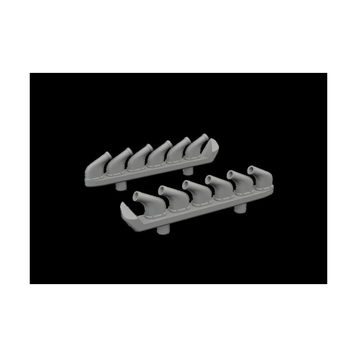 P-51D exhaust stacks PRINT, 1/72 - Eduard Accessories 672358