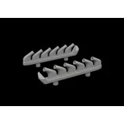 P-51D exhaust stacks PRINT - Eduard Accessories 672358
