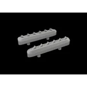 P-51D exhaust stacks w/ fairing PRINT, 1/72 - Eduard Accessories 67...