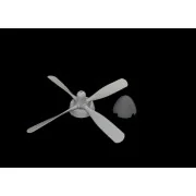P-51D Hamilton Standard propeller uncuffed PRINT, 1/72 - Eduard Acc...