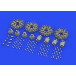 B-17F engines 1/48 for HKM, 1/48 - Eduard Accessories 648631 2