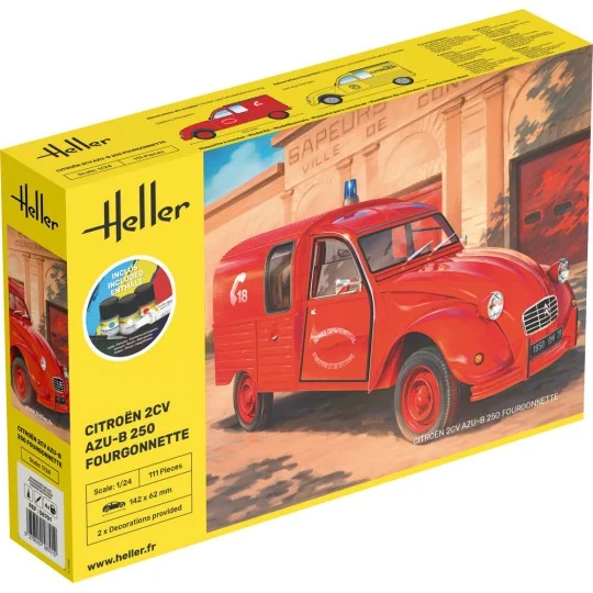 STARTER KIT Citroen 2CV AZU-B 250 Fourgonnette, 1/24 - Heller 58701 STARTER KIT Citroen 2CV AZU-B 250 Fourgonnette, 1/24 - Heller 58701