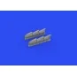Spitfire Mk.V three-stacks exhausts rounded 1/48 for EDUARD, 1/48 -...