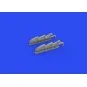 Spitfire Mk.V three-stacks exhausts fishtail 1/48 for EDUARD, 1/48 ...