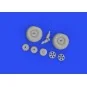 Mosquito wheels, 1/48 - Eduard Accessories 648746