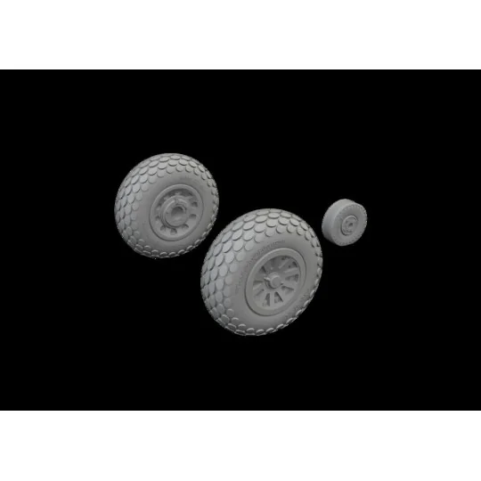 P-51D wheels oval tread, 1/72 - Eduard Accessories 672367