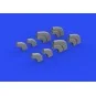 Yak-9D exhaust stacks PRINT for ZVEZDA, 1/48 - Eduard Accessories 6...