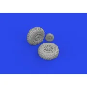 P-51D wheels oval tread, 1/72 - Eduard Accessories 672367