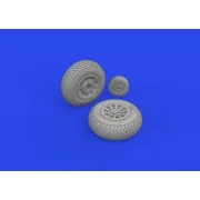 P-51D wheels cross tread, 1/72 - Eduard Accessories 672368