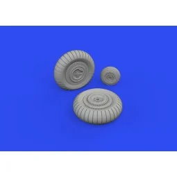 Yak-9D wheels for ZVEZDA, 1/48 - Eduard Accessories 648821 2