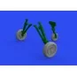 F-16A MLU wheels for KINETIC, 1/48 - Eduard Accessories 648822