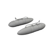 P-51D 108gal paper drop tanks PRINT - Eduard Accessories 672374