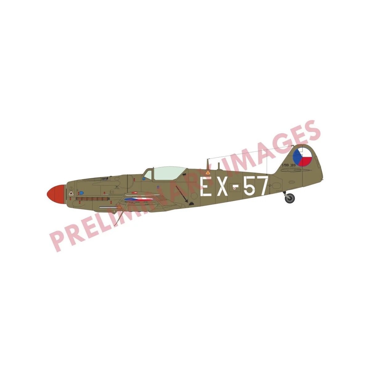 Avia S-199 bubble canopy, 1/72 - Eduard Plastic Kits 70151