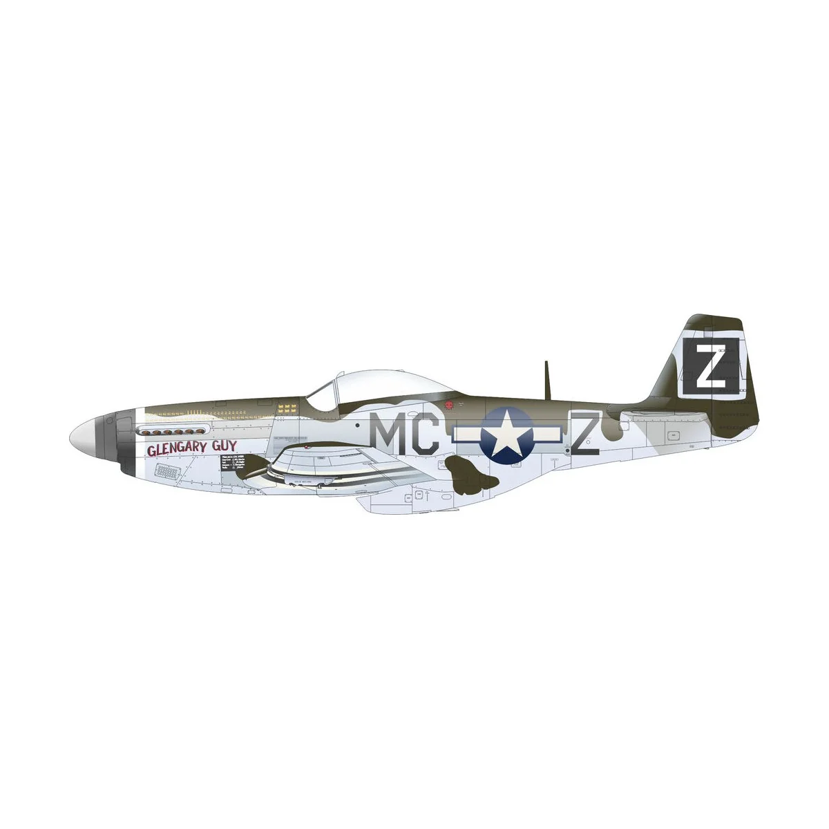 P-51D-5 8th AF EDUARD, 1/72 - Eduard Accessories D72053