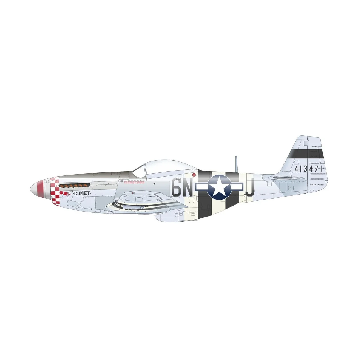 P-51D-5 8th AF EDUARD, 1/72 - Eduard Accessories D72053