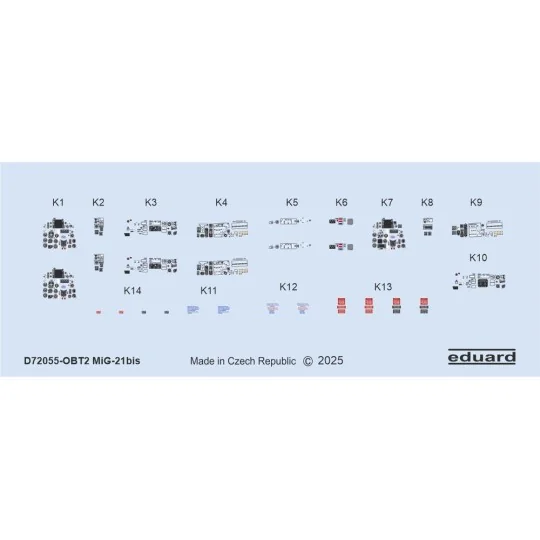 MiG-21bis stencils EDUARD, 1/72 - Eduard Accessories D72055