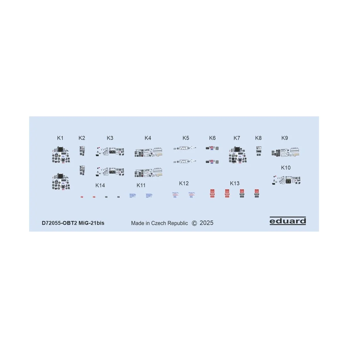 MiG-21bis stencils EDUARD, 1/72 - Eduard Accessories D72055