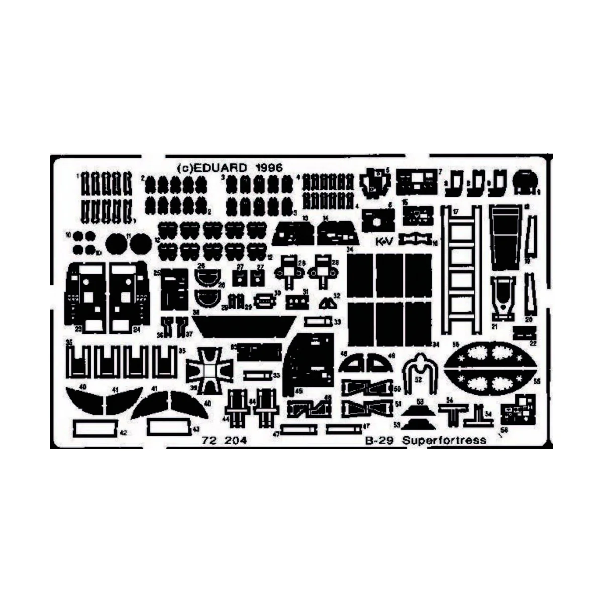 B-29 A Superfortress, 1/72 - Eduard Accessories 72204