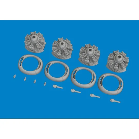 B-24H engines PRINT AIRFIX, 1/72 - Eduard Accessories 672386