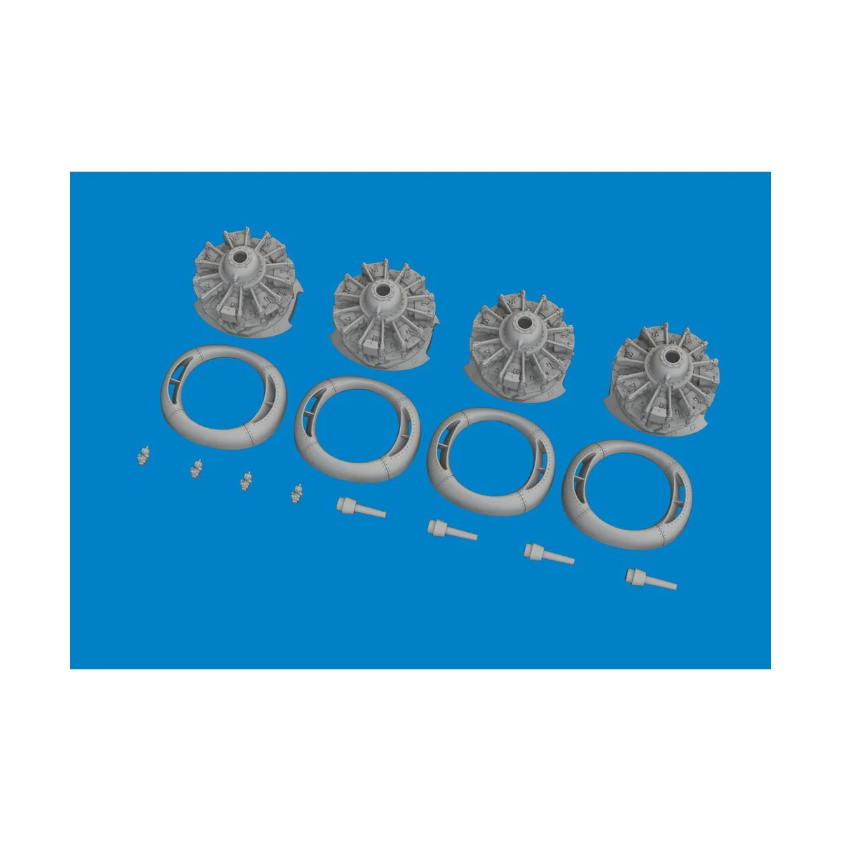 B-24H engines PRINT AIRFIX - Eduard Accessories 672386