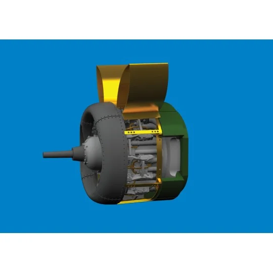 B-24H engines PRINT AIRFIX, 1/72 - Eduard Accessories 672386