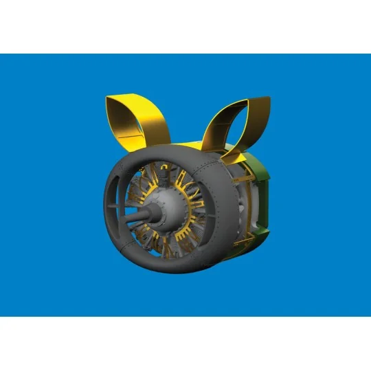 B-24H engines PRINT AIRFIX, 1/72 - Eduard Accessories 672386