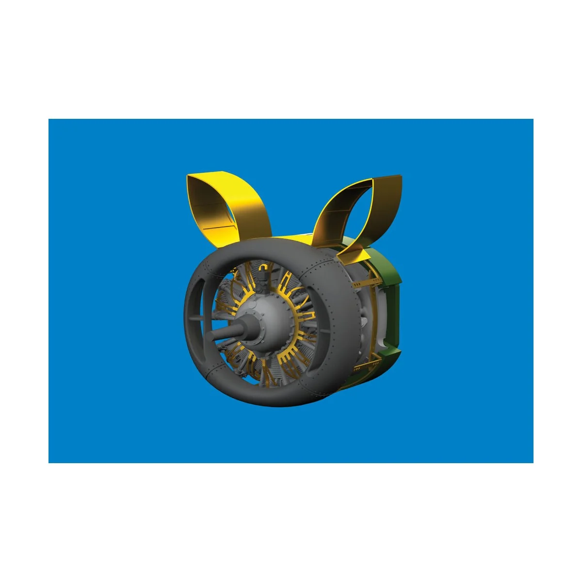 B-24H engines PRINT AIRFIX, 1/72 - Eduard Accessories 672386