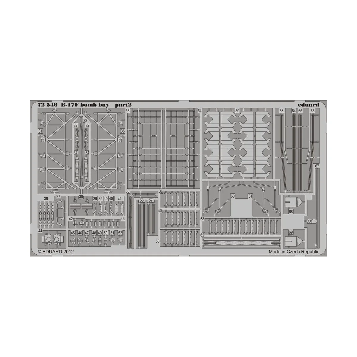 B-17F bomb bay for Revell, 1/72 - Eduard Accessories 72546