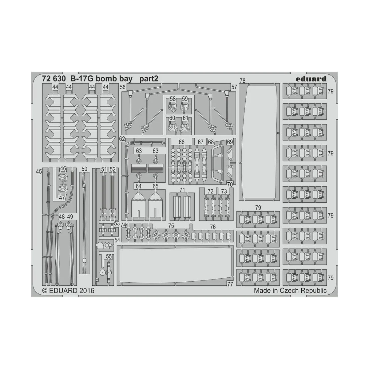B-17G bomb bay for Airfix, 1/72 - Eduard Accessories 72630