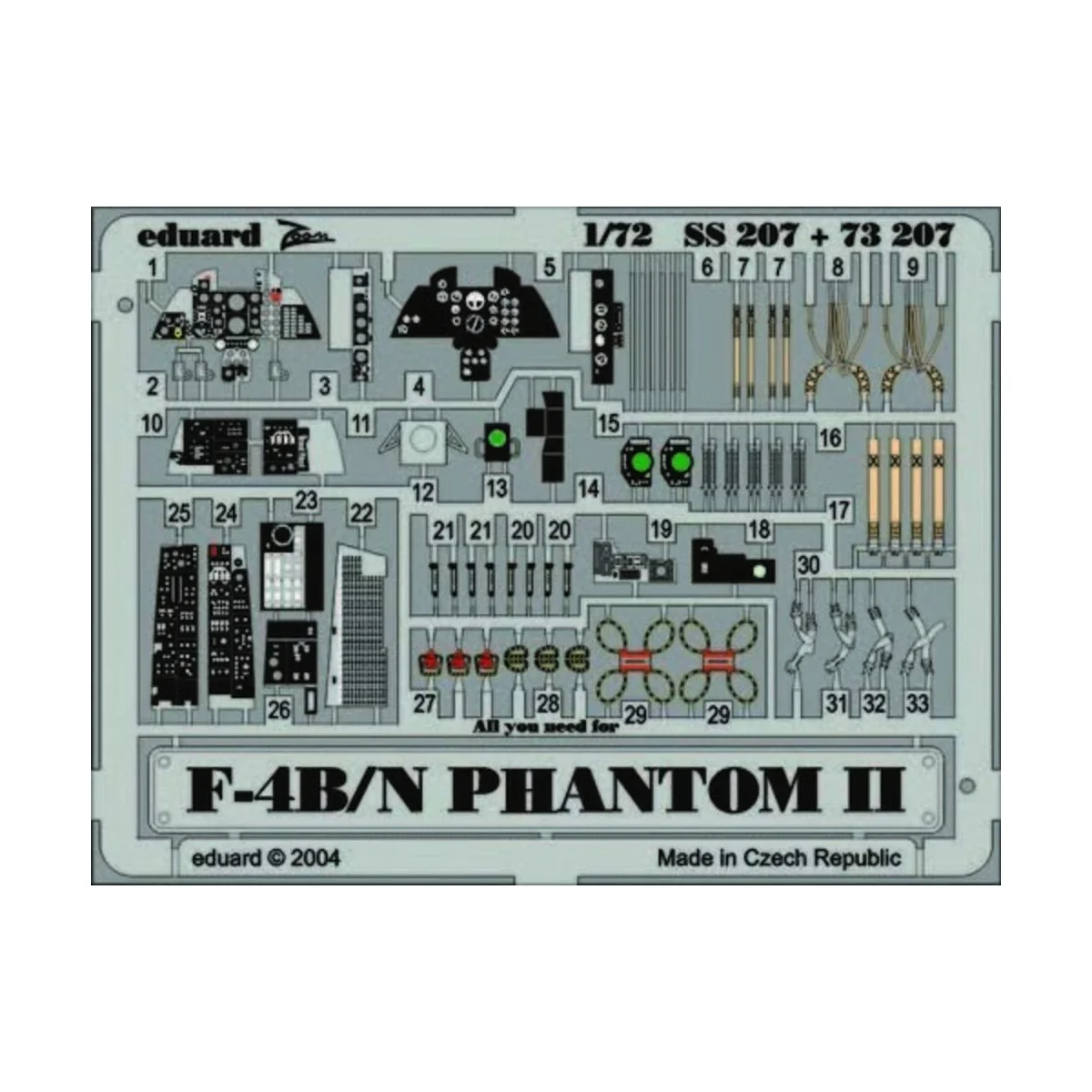 F-4B/N Phantom II, 1/72 - Eduard Accessories 73207