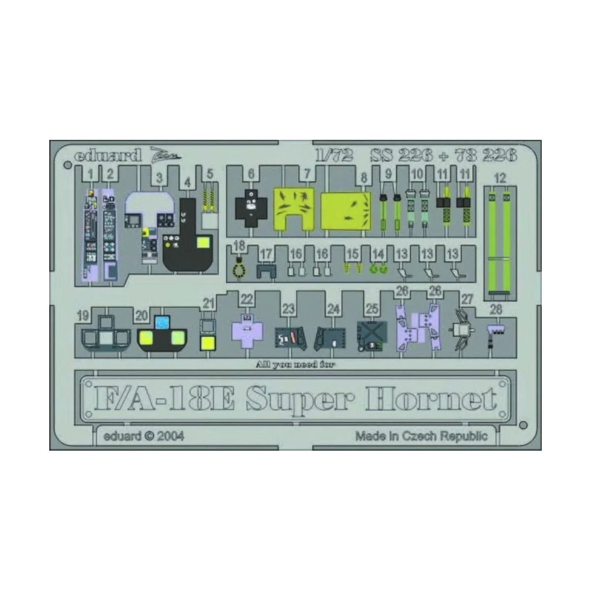 F-18E Super Hornet, 1/72 - Eduard Accessories 73226
