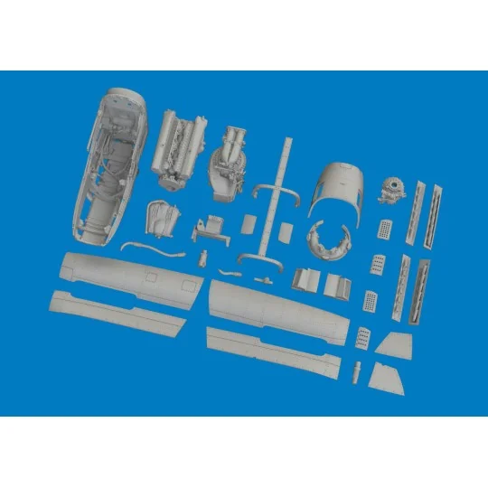 P-51D engine PRINT EDUARD, 1/72 - Eduard Accessories 672389