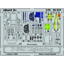P-38J Lightning, 1/72 - Eduard Accessories 73255