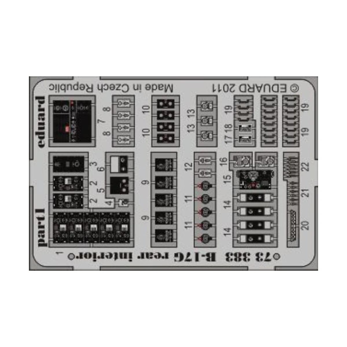B-17G rear interior for Revell, 1/72 - Eduard Accessories 73383