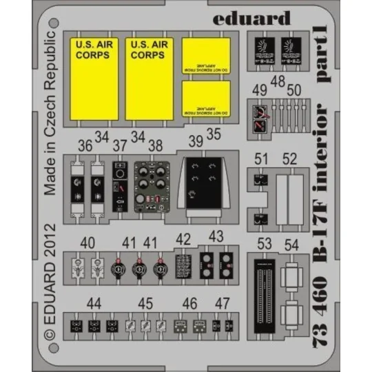 B-17F interior S.A. for Revell, 1/72 - Eduard Accessories 73460